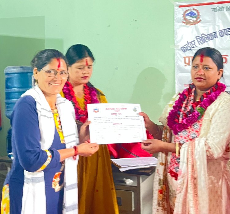 सिन्धुलीमा फाइबर तथा सिलिकन कपडाबाट सामग्री उत्पादन तालिम सम्पन्न